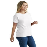Ženska pamučna majica s okruglim vratom u bijeloj boji