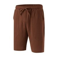 Muške pamučne lanene kratke hlače ljetne havajske kratke hlače Na plaži u struku
