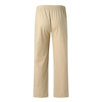 Muške pantalone Donje Rublje Casual jednobojne hlače s velikim džepom i elastičnim strukom, pripijene modne hlače za trčanje
