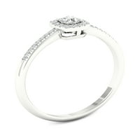 Imperial 1 5CT TDW Diamond 10Kwhite Gold Diamond Halo Obećaj prsten