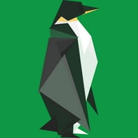 Muška Fraktalna geometrijska Majica Imperial Penguin ae-dizajn Od ae-3s