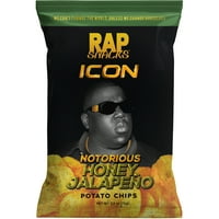 Rap grickalice Notorious B.I.G. Medeni jalapeño čips od krumpira, 2. oz
