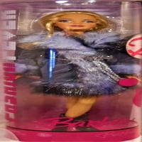 Modna groznica Barbie lutka u plavom i sivom kaputu s krznenim ovratnikom 2006