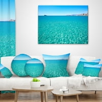 Jedinstvena plava Benidorm Levante Beach - Jastuk za bacanje mora - 16x16