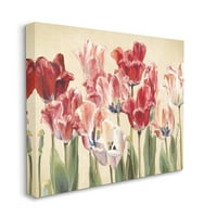 20 crveno-bijelo cvjetanje cvijeća Šarmantni tulipani platno, zidna umjetnost, dizajn marileen Hageman