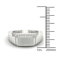 1 4CT TDW Dijamantni muški prsten sterling srebro