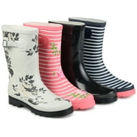Brinley Co. Womens Classic Rubber Rain Boot