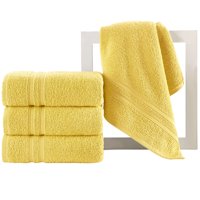 Set žutih ručnika za ruke-luksuzni pamučni ručnici za kupaonicu – mekani ručnici za brzo sušenje