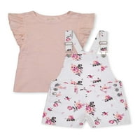 Jessica Simpson Toddler Girls Flutter Sweave Top & Cvjetni kratki kratki, odjevni set