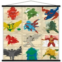 Stripovi-Justice League-pojednostavljeni zidni plakat s drvenim magnetskim okvirom, 22,37534