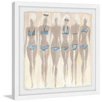 Sićušni plavi Bikini slika u okviru s otiskom