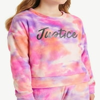 Justice Girls Fleece dugi rukav Top i Jogger Pant, dvodijelni set pidžame, veličine 5- & Plus