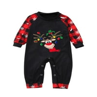 Božićna pidžama-identični obiteljski pidžama Setovi za odrasle i djecu s printom losa za odrasle i djecu s psom
