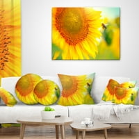 Dizajn prelijepi cvjetanje suncokreta - jastuk za bacanje životinja - 18x18