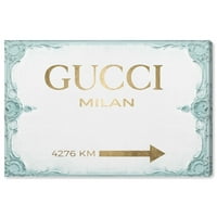 Moda i glamur milanski znak akvarel prometni znakovi Slikarstvo umjetnički tisak na platnu