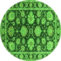 Tradicionalne prostirke za sobe u orijentalnom stilu zelene boje, promjera 6 inča