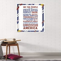 Sjedinjene Američke Države - zidni poster s preambulom Ustava, 22.375 34