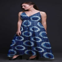 Ženska duga Maksi haljina s printom Bez rukava u boemskom stilu-Plus-size