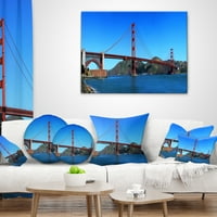 Dizajnerski most Golden Gate pod plavim nebom-jastuk s gradskim krajolikom-16.16