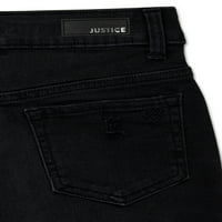 Justice Girls opušteno fit traper kratke hlače, veličine 5- & Plus