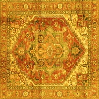 Tvrtka alt pere u stroju pravokutne tradicionalne perzijske prostirke žute boje za unutarnje prostore, 5' 8'