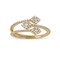 Imperijalno 10k žuto zlato 1 2CT TDW Dijamantni modni prsten za žene