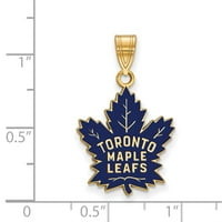 Sterling Silver Silver Zlato NHL logotip Toronto Maple Leafs Emajl privjesak