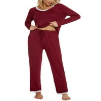 Ženska pidžama u obliku suknje, čipkasta pidžama s izrezom i hlačama u obliku suknje, pidžama Set za opuštanje