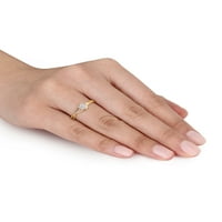 Miabella ženski dijamantni naglasak žuti rodij pozvani sterling srebro beskonačno obećanje prsten