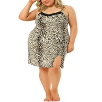 Jedinstvene ponude ženskog plus spavaćice podesiva naramenica leopard cami bodycon pidžamas