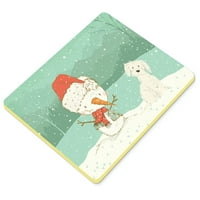Malteški snjegović božićna kuhinja ili prostirka za kupanje 24x36