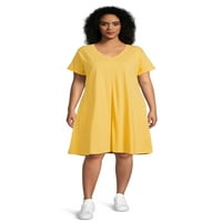 Ženska majica haljina Plus veličine & plus s preklopima Straga
