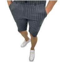 Ležerne muške ljetne kratke hlače s poluprozirnim strukom s printom, džepne prugaste kratke hlače, rastezljive muške Ležerne kratke