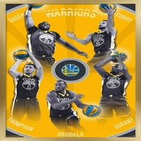 Trends International NBA Golden State Warriors - Tim Wall Poster 16.5 24.25 .75 Verzija uokvirena zlatom