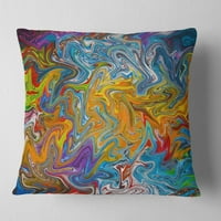 Fraktalno tekuće boje Fraktala - Suvremeni jastuk za bacanje - 16x16