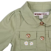 Nannette Toddler Girls Jacket Set W traka za glavu, veličina 2T-4T
