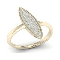 1 4CT TDW Diamond 10K žuto zlato Marquise oblik klastera modni prsten