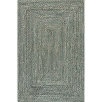 Nuloom ručno pletenica Otelia Denim i Jute Runner prostirka, 2 '6 6', traper