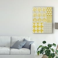Zaštitni znak likovne umjetnosti 'Marigold Patterns I' Canvas Art by Chariklia Zarris