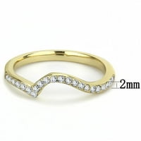 Zlatni ženski prsten od nehrđajućeg čelika Dječji prsten od nehrđajućeg čelika s prvoklasnim kristalnim prstenom