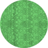 Moderni tepisi za sobe okruglog oblika, apstraktni uzorak smaragdno zelene boje, 4' okrugli