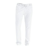 Cool i casual muške pantalone Muške hlače modne poslovne casual široke ravne hlače u bijeloj boji