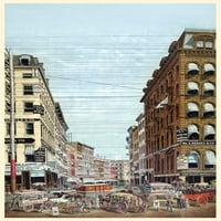 Pogled na Brodvej i Maiden Lane, Njujorški tisak plakata nepoznatog autora