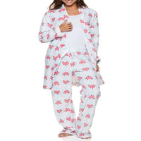 Sleep & Co. Women's & Women's Plus plišani ogrtač i dnevni boravak pijama set za spavanje, 2pc