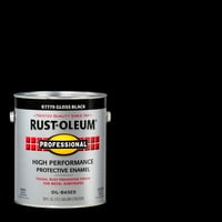 Black, Rust-Oleum Professional Visoki performanse zaštitni emajl-K7779402, galon, pakiranje