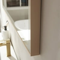 Vinnova Benevento 48 pravokutnik LED zidni nosač kupaonice ispraznost ogledalo zlatni okvir