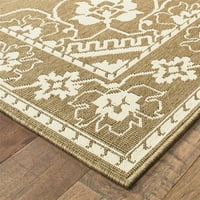 Istočni tkalci Amerike Branvin orijentalni unutarnji i vanjski polipropilenski tepih, smeđi
