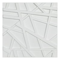 Zidne ploče od 93 inča od 3 inča PVC bijele boje, 2 noge u paketu, 2 kvadratna metra