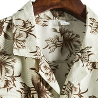 Polo majice za muškarce, Ležerne ljetne majice s kratkim rukavima s printom, košulja s reverom na kopčanje i džep