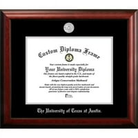Sveučilište u Teksasu, Austin 14-inčni 11-inčni srebrni reljefni okvir za diplomu